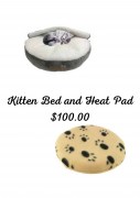 Kitten Bed and Heat Pad $100.00 (1)1